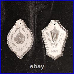 Lot of 7 Waterford Crystal Christmas Ornaments from the 1980's