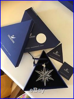 Lot of 8 Authentic Crystal Swarovski Christmas Ornaments 2005-2011 Stars + Angel