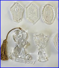 Lot of 9 Waterford Crystal Ornaments
