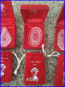 Lot x4 Waterford Crystal 12 Days Christmas Ornament + Boxes With 1982 Partridge