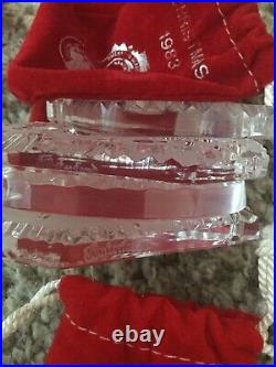 Lot x4 Waterford Crystal 12 Days Christmas Ornament + Boxes With 1982 Partridge