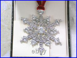 Lovely JUDITH JACK Snowflake Pendant Ornament 2005 NEW in Box Marcasite Crystals
