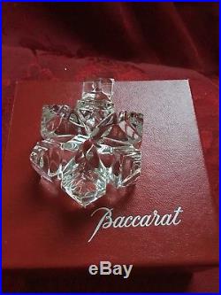 MIB FLAWLESS Exquisite BACCARAT Art Crystal 3D NOEL SNOWFLAKE Christmas ORNAMENT