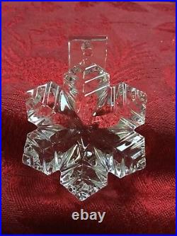 MIB FLAWLESS Exquisite BACCARAT Art Crystal 3D NOEL SNOWFLAKE Christmas ORNAMENT