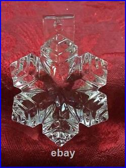 MIB FLAWLESS Exquisite BACCARAT Art Crystal 3D NOEL SNOWFLAKE Christmas ORNAMENT