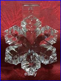 MIB FLAWLESS Exquisite BACCARAT Art Crystal 3D NOEL SNOWFLAKE Christmas ORNAMENT