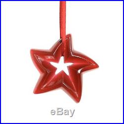 MIB FLAWLESS Exquisite BACCARAT France Crystal Red STAR Christmas Tree ORNAMENT