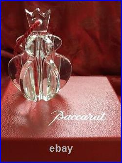 MIB FLAWLESS Stunning BACCARAT Art Glass NOEL POMPON Crystal Christmas Ornament