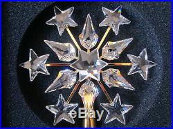 MIB Swarovski Crystal Gold Snowflake Christmas Tree Topper 9443 000016