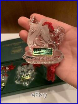 Marquis Waterford Crystal 3rd In Series Ornaments Set Of 3 12 Days Of Christmas