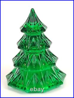 Marquis by Waterford Green Crystal Christmas Tree Statue / Ornament