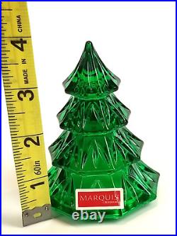 Marquis by Waterford Green Crystal Christmas Tree Statue / Ornament