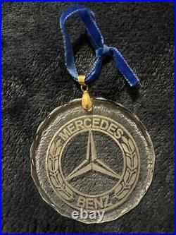 Mercedes Benz Logo Crystal Ornament EXTREMELY RARE Employee Only Gold Clasp