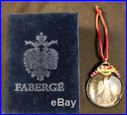 Mib 2006 Authentic Faberge Crystal Round Angel Christmas Imperial Ornament