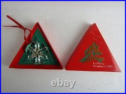Mint 1992 Swarovski Crystal Snowflake Star 2nd Annual Ornament Box & COA