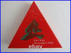 Mint 1992 Swarovski Crystal Snowflake Star 2nd Annual Ornament Box & COA