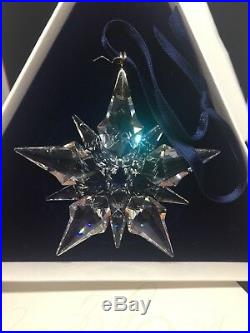 Mint Dated 2001 Annual Swarovski Crystal Christmas Ornament With Box COA