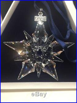 Mint Dated 2001 Annual Swarovski Crystal Christmas Ornament With Box COA