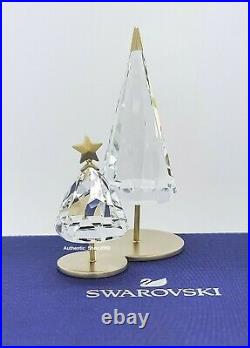 NEW 100% SWAROVSKI Crystal Holiday Magic Christmas Tree Duo Deco 5596790