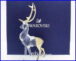 NEW 100% SWAROVSKI Crystal Holiday Magic Stag Figurine Display Deco 5597053