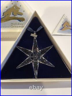 NEW 1993 Swarovski Crystal 3 Annual Christmas Holiday Ornament Box Cert 174969