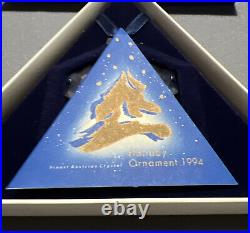 NEW 1994 Swarovski Crystal 3 Annual Christmas Holiday Ornament Box