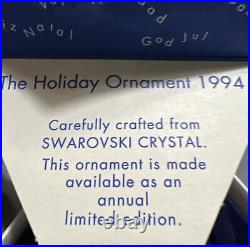 NEW 1994 Swarovski Crystal 3 Annual Christmas Holiday Ornament Box