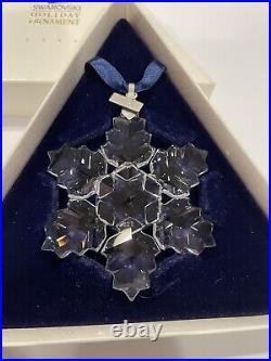 NEW 1996 Swarovski Crystal 3 Annual Christmas Holiday Ornament Box Cert 206197