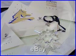 NEW 1997 Swarovski Crystal Snowflake STAR Christmas ORNAMENT Large LE Annual NIB