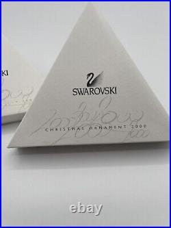 NEW 2000 Swarovski Crystal 3 Annual Christmas Holiday Ornament Box Cert 243452
