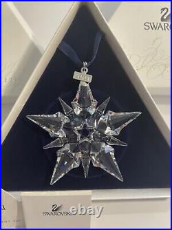 NEW 2001 Swarovski Crystal 3 Annual Christmas Holiday Ornament Box Cert 267941