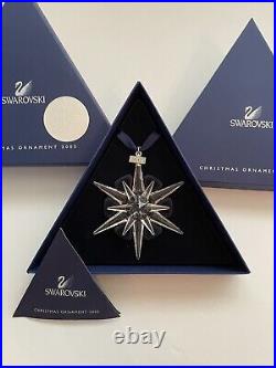 NEW 2005 Swarovski Crystal 3 Annual Christmas Holiday Ornament Box Cert 200501