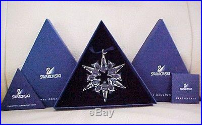 NEW 2007 SWAROVSKI CRYSTAL STAR LARGE ANNUAL CHRISTMAS ORNAMENT MINT IN BOX