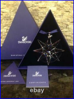 NEW 2009 Swarovski Crystal Large Snowflake Christmas Ornament withcertificates