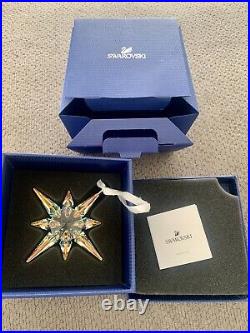 NEW 2017 Large Swarovski Crystal Christmas Star Ornament withSquare Box & Sleeve