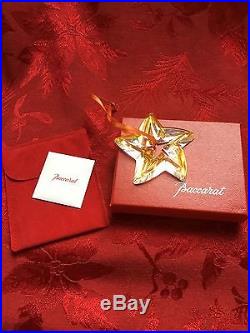 NEW FLAWLESS Exquisite BACCARAT Crystal IRIDESCENT STAR Christmas Tree ORNAMENT