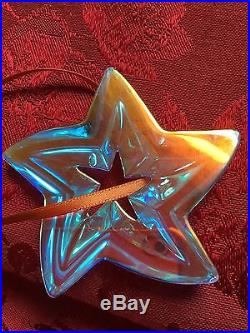 NEW FLAWLESS Exquisite BACCARAT Crystal IRIDESCENT STAR Christmas Tree ORNAMENT