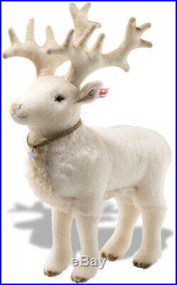 NEW Steiff Winter Reindeer White Alpaca 32 cm with Swarovski crystals EAN 006654
