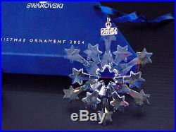 NEW Swarovski 2004 Crystal Star SNOWFLAKE CHRISTMAS ORNAMENT Rockefeller COA NIB