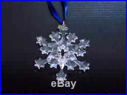 NEW Swarovski 2004 Crystal Star SNOWFLAKE CHRISTMAS ORNAMENT Rockefeller COA NIB