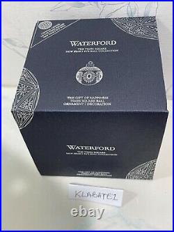 NEW Waterford 2021 Times Square GIFT OF HAPPINESS Crystal BALL Ornament #1055461