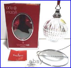 NEW Waterford Crystal Christmas Ornament 2013 LISMORE DIAMOND Ball New in Box