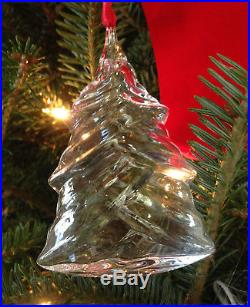 NEW in BOX Art Glass Crystal STEUBEN CHRISTMAS TREE ORNAMENT HEART