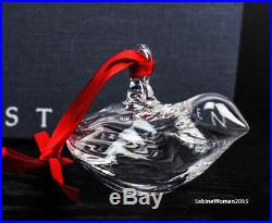 NEW in BOX STEUBEN glass HOLIDAY DOVE ornament crystal XMAS tree bird heart art