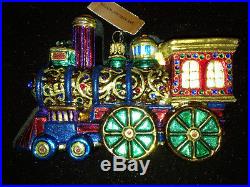 NEW in BOX/TAG JAY STRONGWATER TRAIN ORNAMENT CHRISTMAS SWAROVSKI CRYSTALS