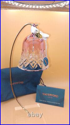 NIB 2021 Waterford Lismore Bell Cranberry Crystal Christmas Ornament #1061173