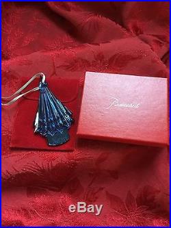 NIB FLAWLESS Exquisite BACCARAT Crystal 2016 Noel Blue CHRISTMAS TREE Ornament