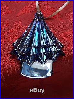 NIB FLAWLESS Exquisite BACCARAT Crystal 2016 Noel Blue CHRISTMAS TREE Ornament