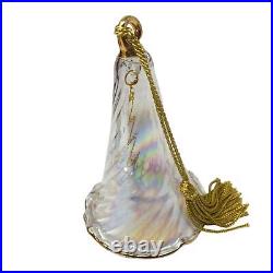 NIB Lenox Crystal Iridescent Glass Set of 6 Bells Ornaments Christmas Holiday