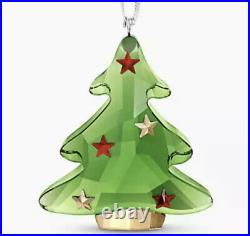 NIB Lot of 3 Swarovski Ornaments Gingerbread Reindeer Rocking Santa & Green Tree